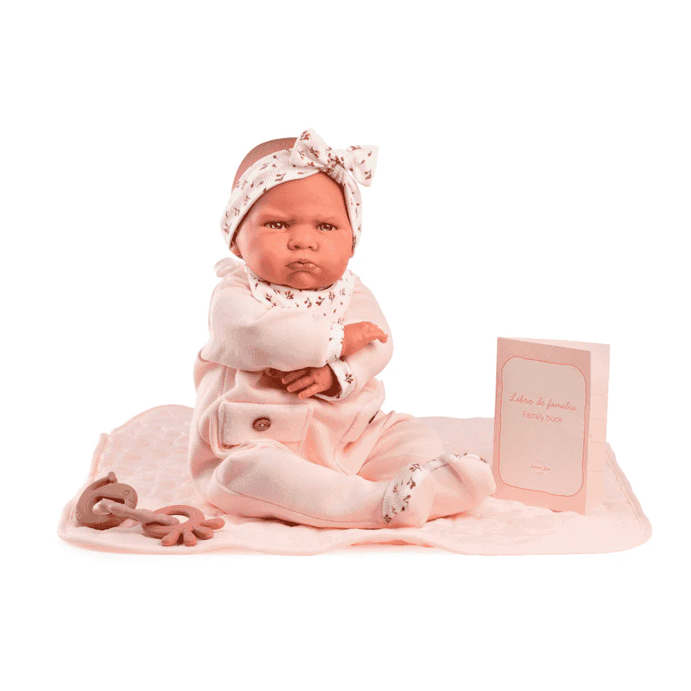 Muñeca Reborn Berta con manta acolchada 52 cm Antonio Juan