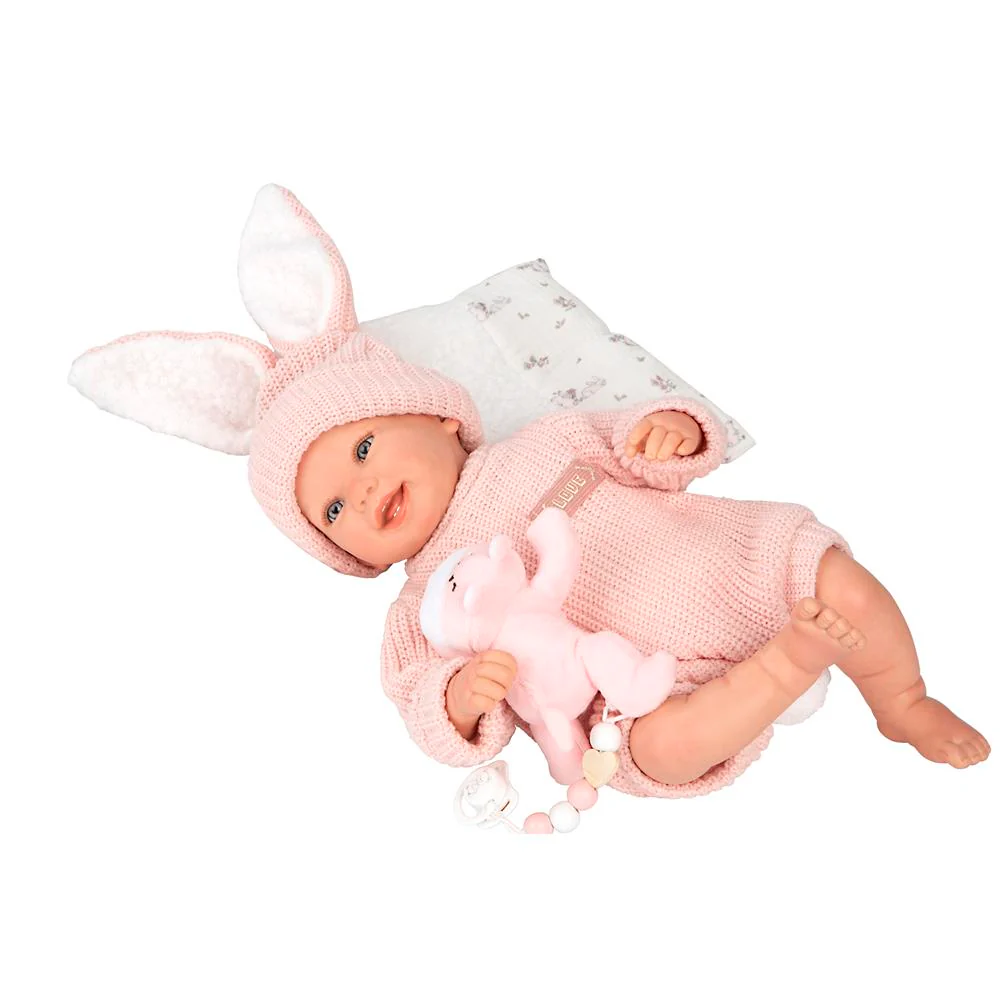 Muñeca Reborn Lucía 45 cm con Cojín y Peluche - Image 4