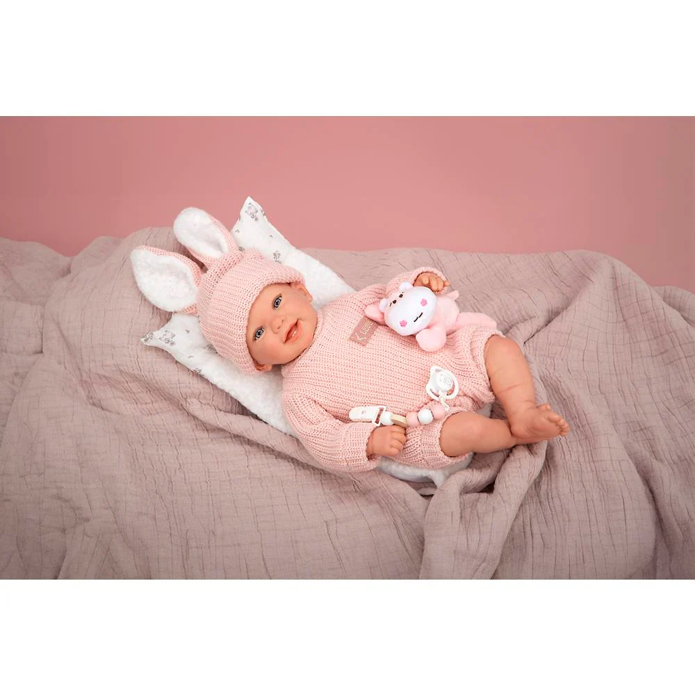 Muñeca Reborn Lucía 45 cm con Cojín y Peluche - Image 7