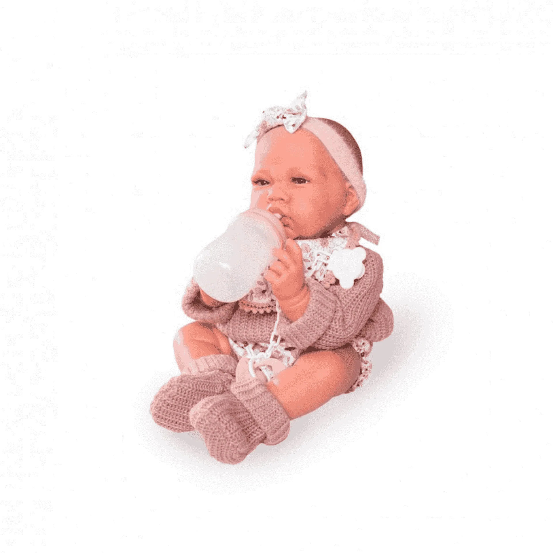 Muñeca Recién Nacida Lua Bolitas con Babero - Antonio Juan - Image 2
