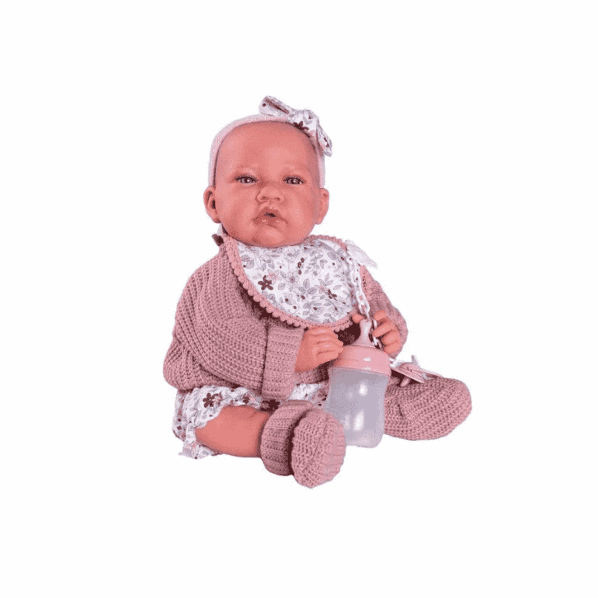 Muñeca Recién Nacida Lua Bolitas con Babero - Antonio Juan - Image 3