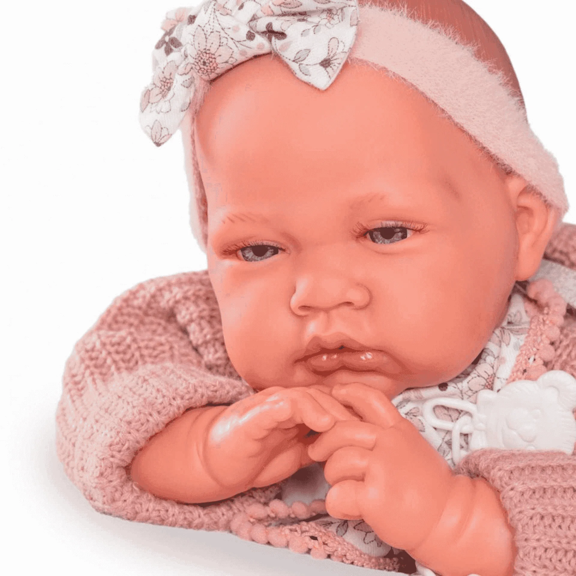 Muñeca Recién Nacida Lua Bolitas con Babero - Antonio Juan - Image 4