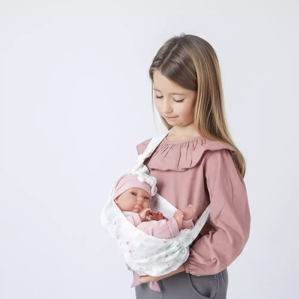 Muñecas Antonio Juan Mi Pequeño Reborn Tufi con Fular Portabebé 33 cm - Image 4