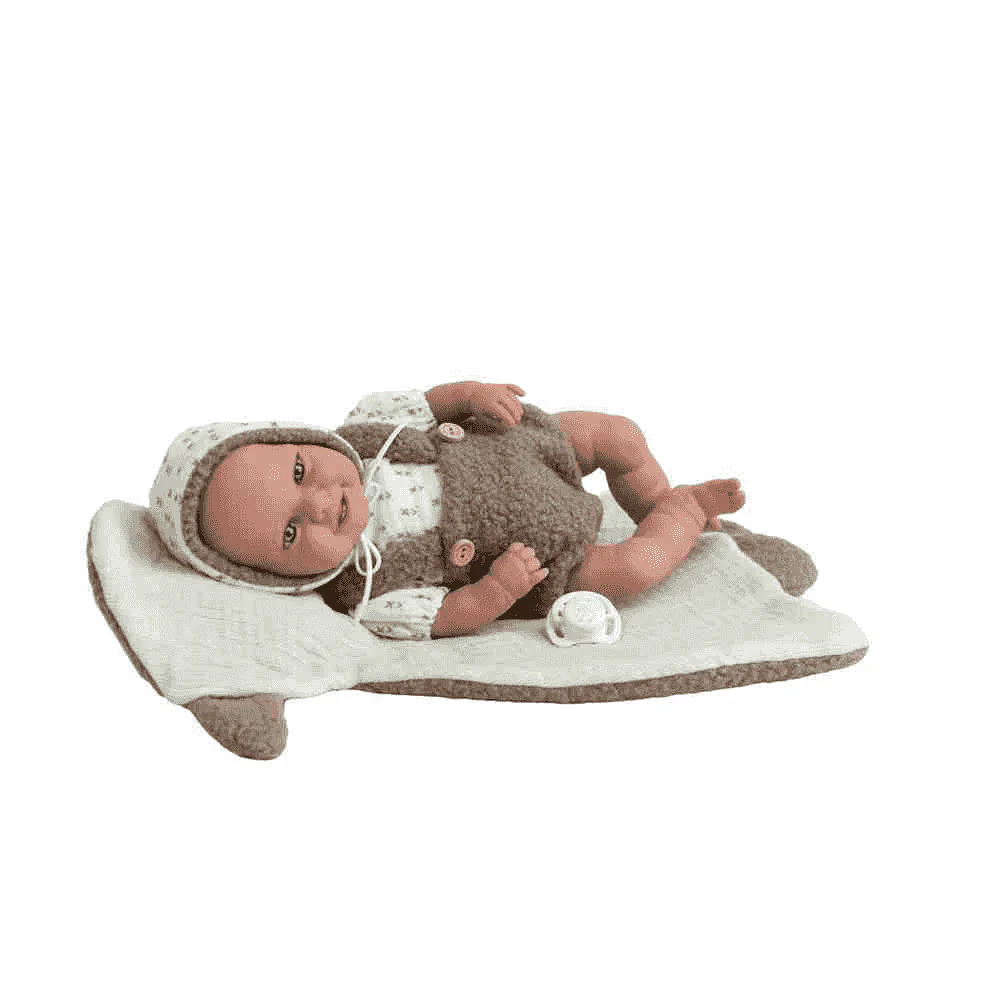 Muñeco Elegance 35 cm Babyto Marrón con Manta - Image 2