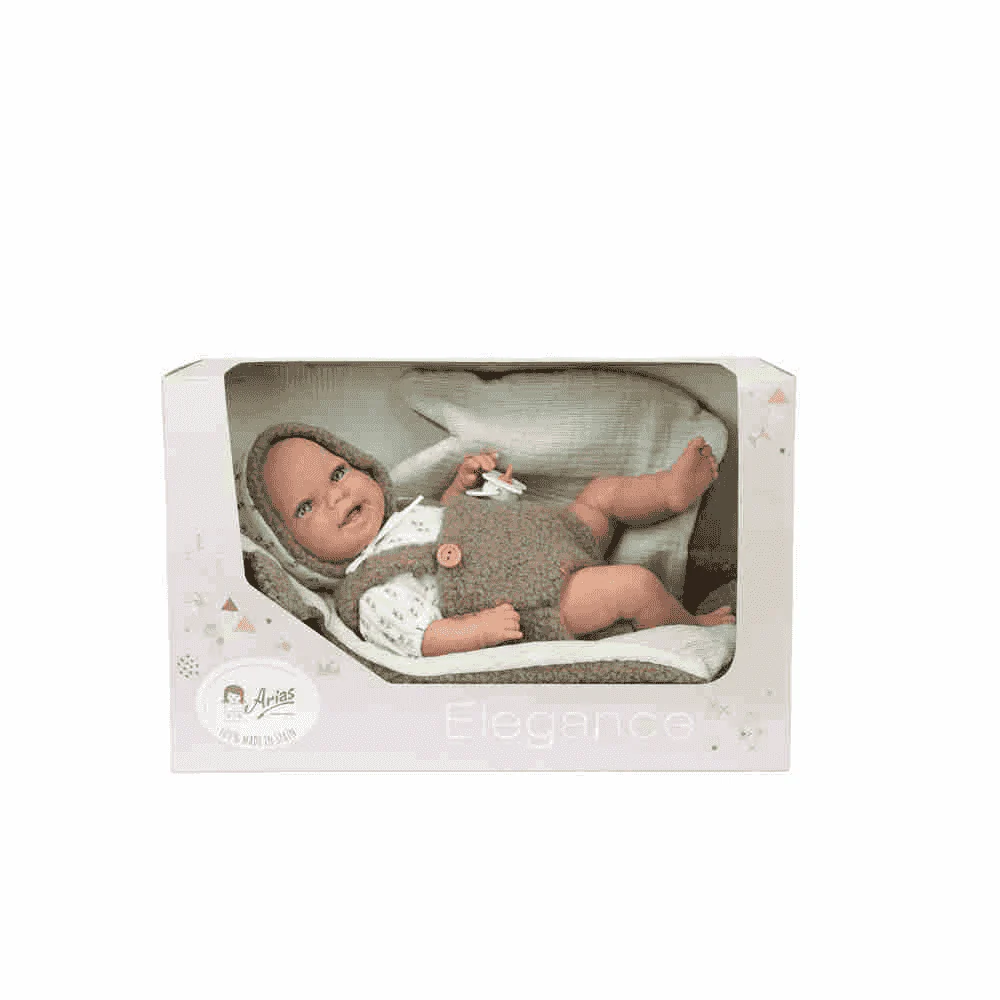 Muñeco Elegance 35 cm Babyto Marrón con Manta - Image 4