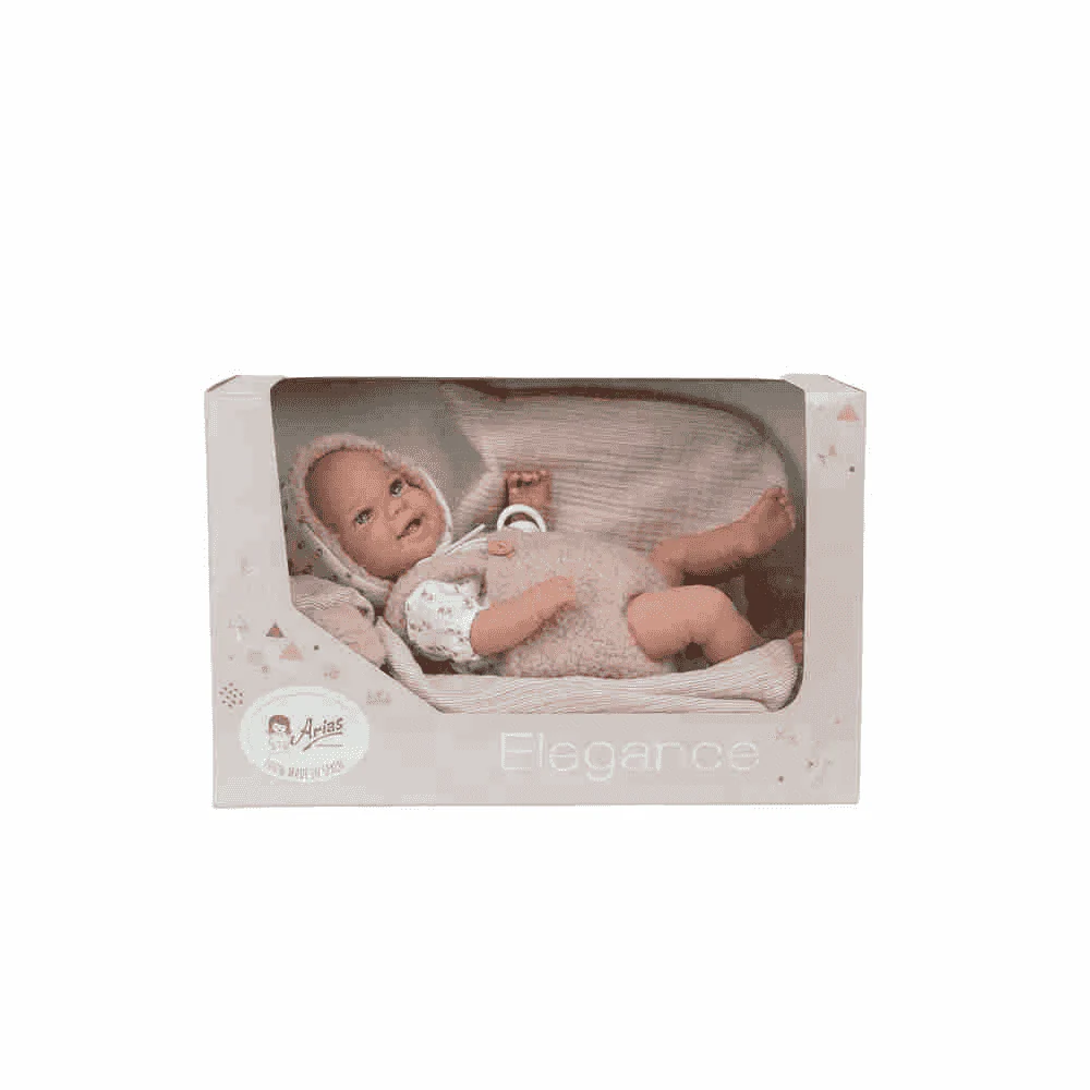 Muñeco Elegance 35 cm Babyto Rosa con Manta