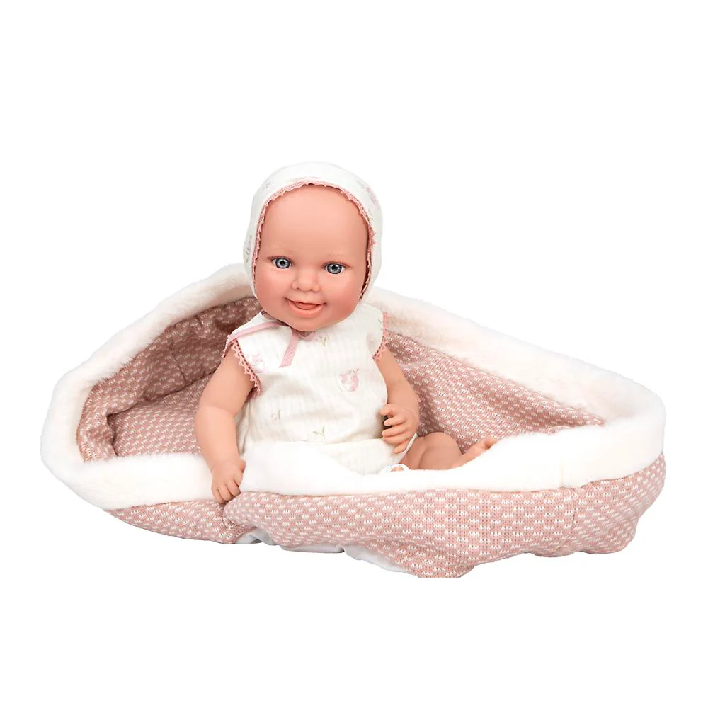 Muñeco Elegance 38 cm Oli Rosa con Capazo