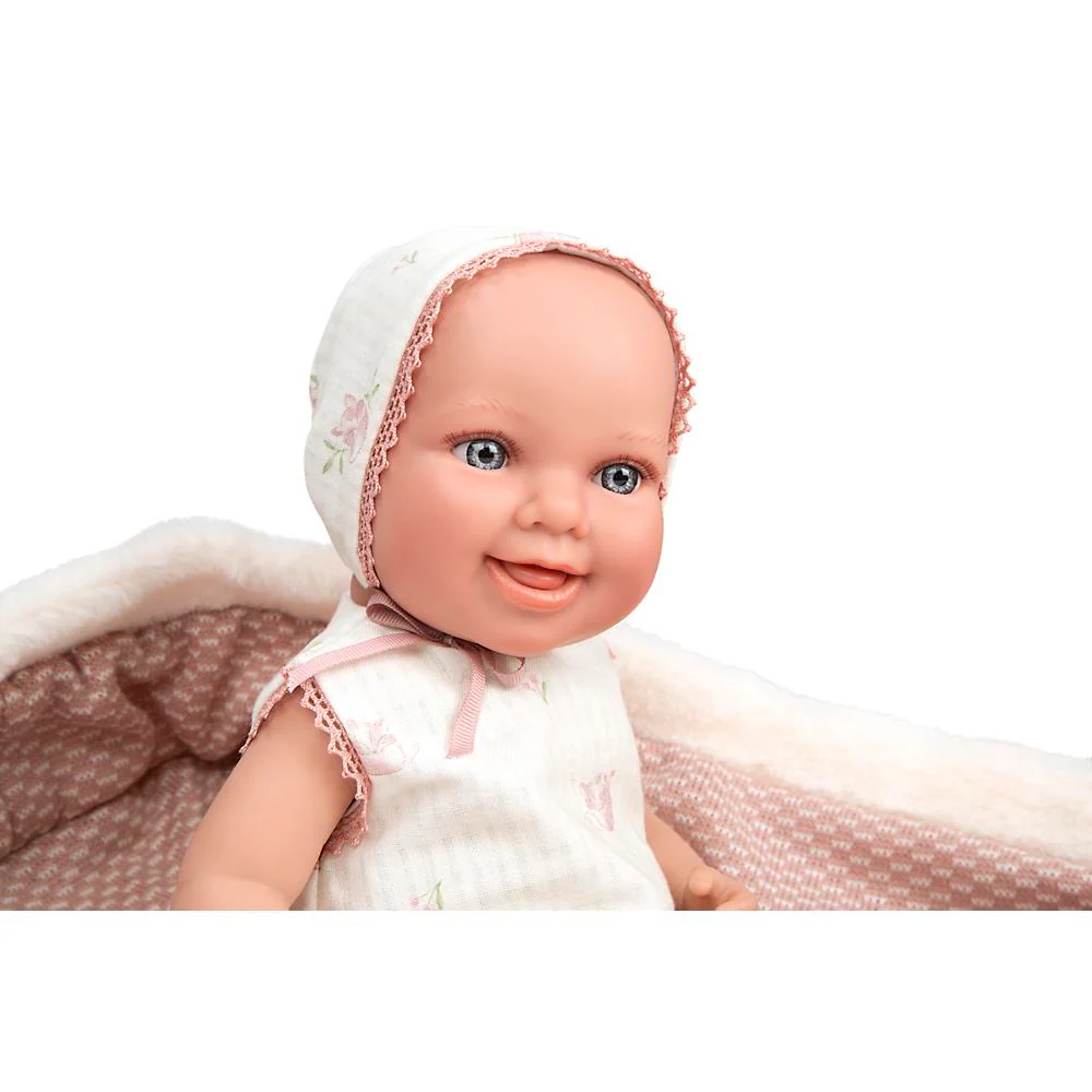 Muñeco Elegance 38 cm Oli Rosa con Capazo - Image 2