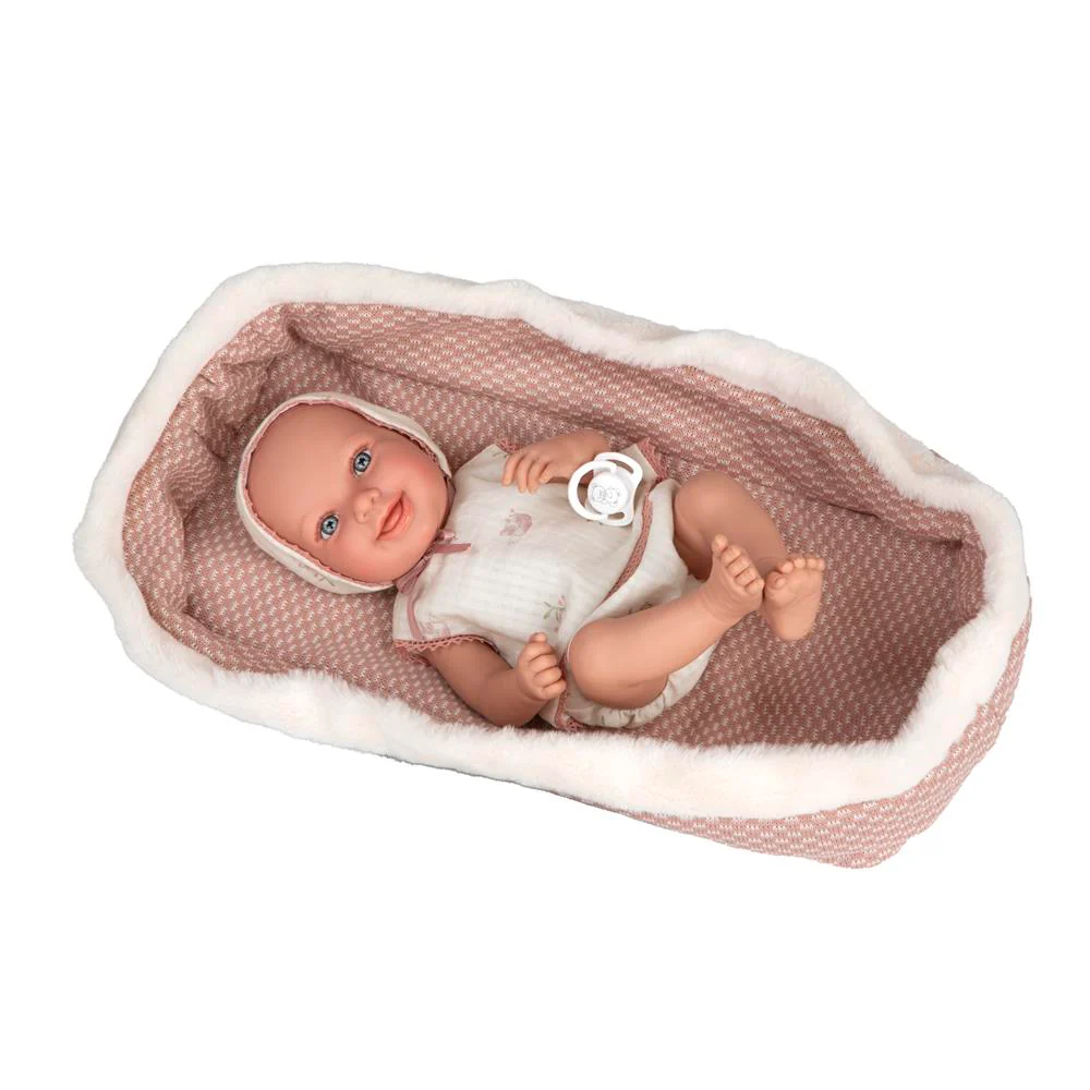 Muñeco Elegance 38 cm Oli Rosa con Capazo - Image 3