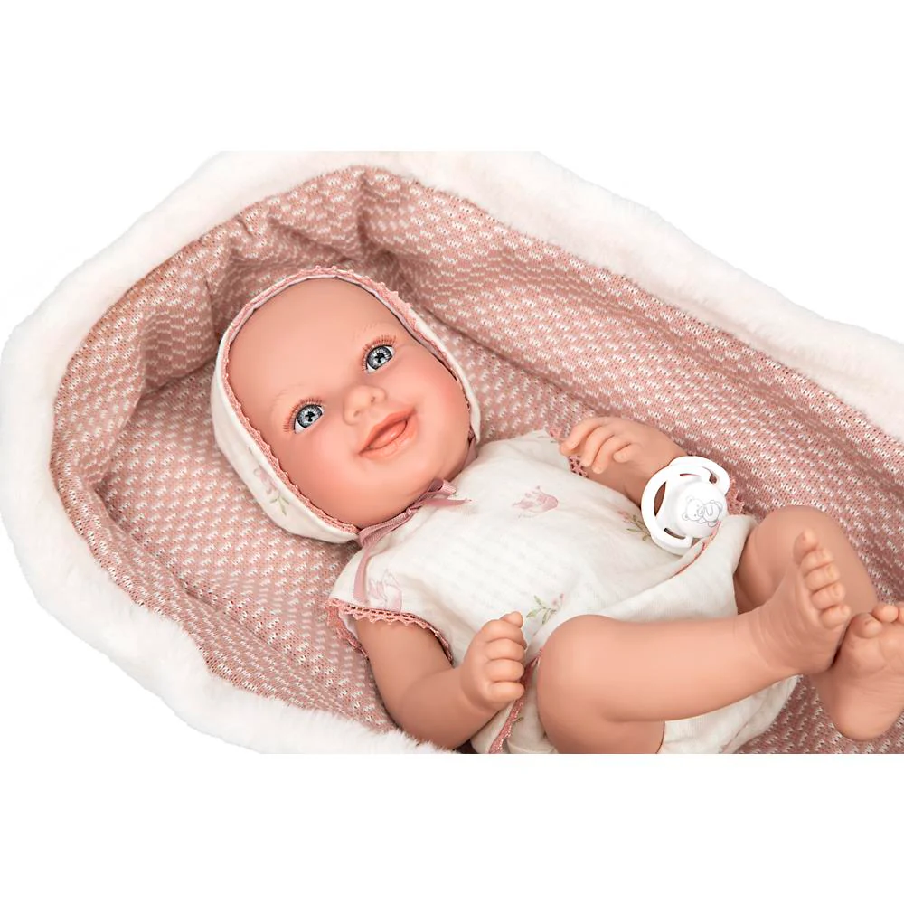 Muñeco Elegance 38 cm Oli Rosa con Capazo - Image 5
