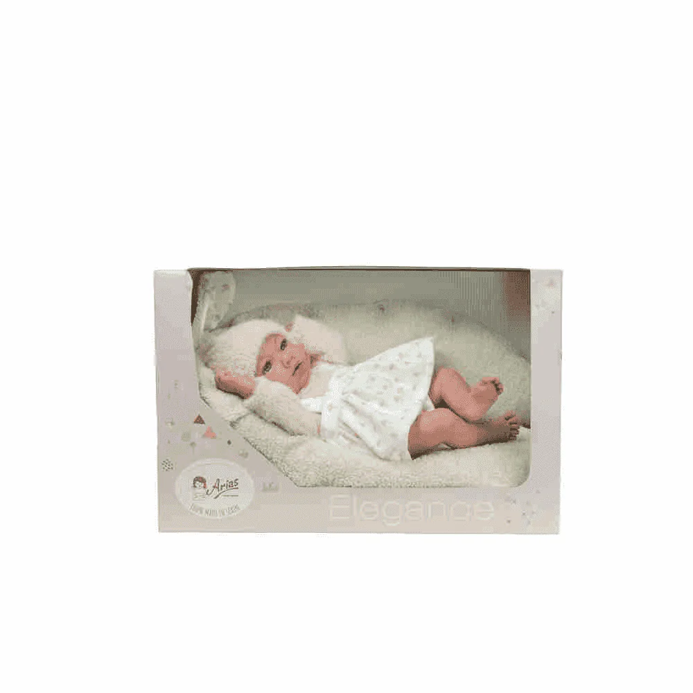 Muñeco Elegance Aria beige con cojín 40 cm - Muñecas Arias