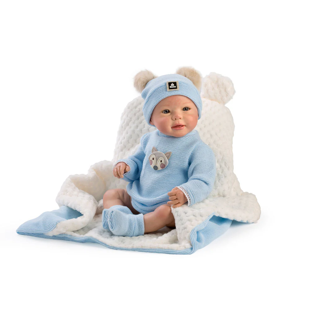 Muñeco Reborn Hector con Pelele Azul