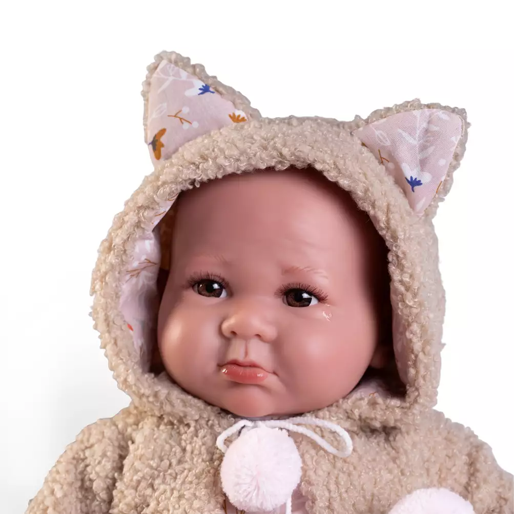 Muñeco Recién Nacido Luca con chaqueta borreguillo 42 cm Antonio Juan