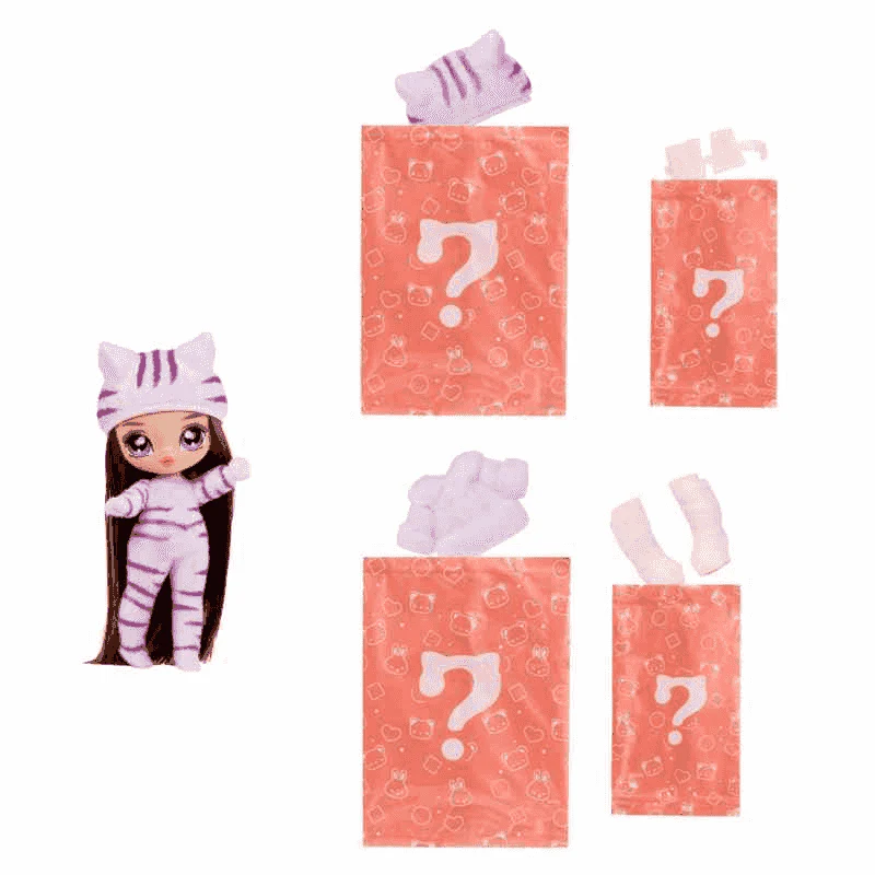 Na! Na! Na! Muñeca Fuzzy Surprise - Tabby Cat Girl (Chica Gato Tabby)