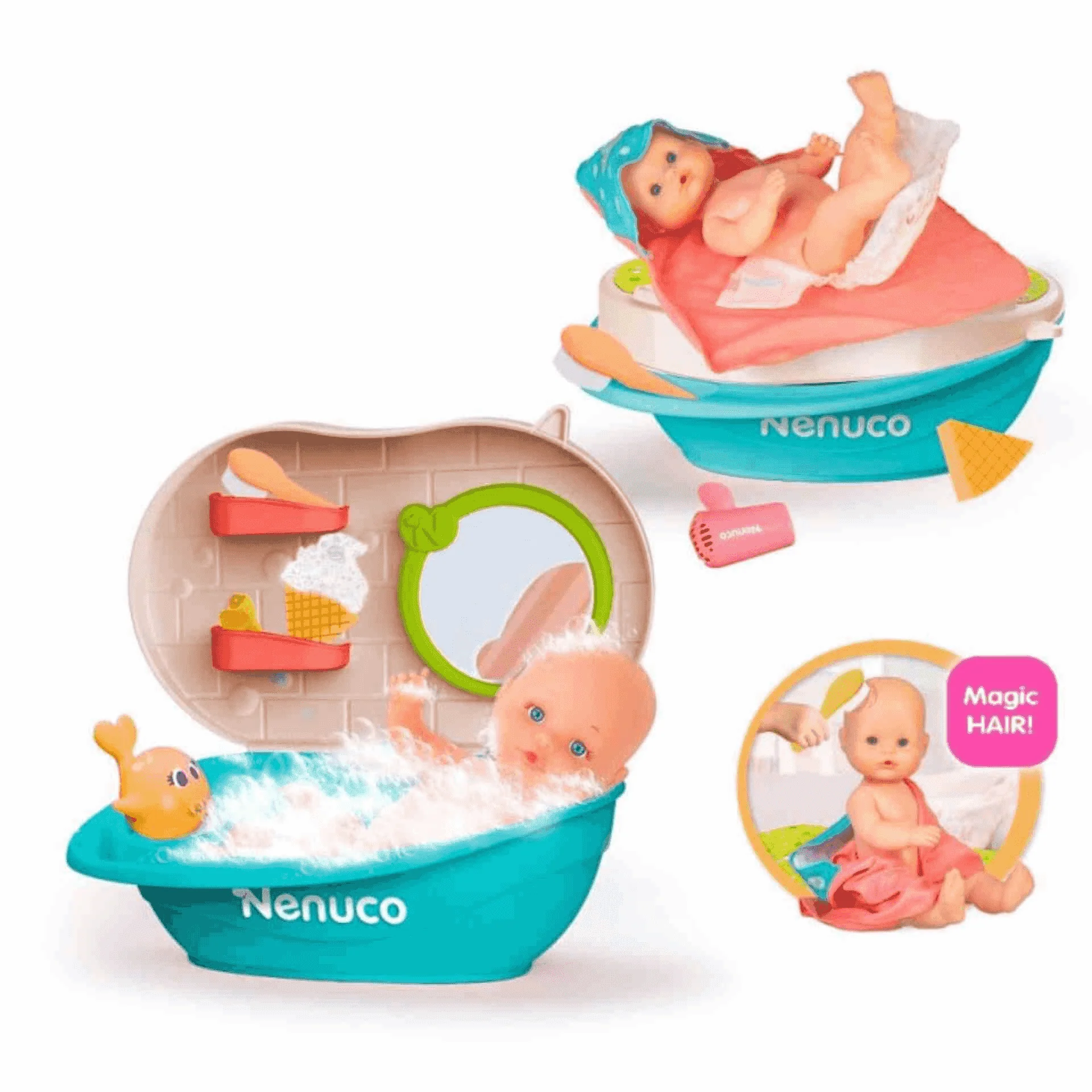 Nenuco Baño de Espuma - El set de baño interactivo para muñecas bebé Nenuco - Image 2
