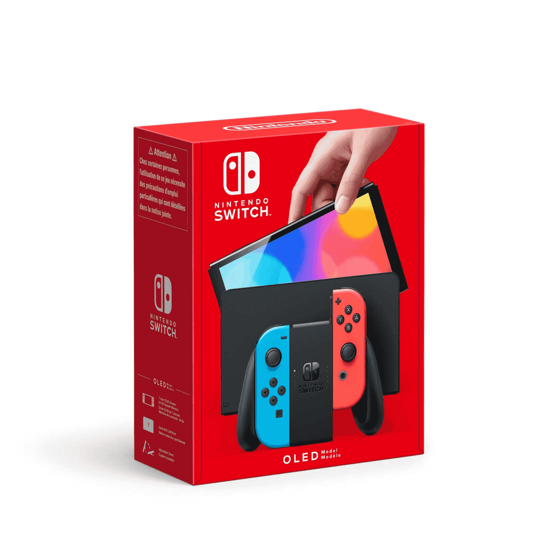 Nintendo Switch Versión OLED Azul Neón y Rojo Neón