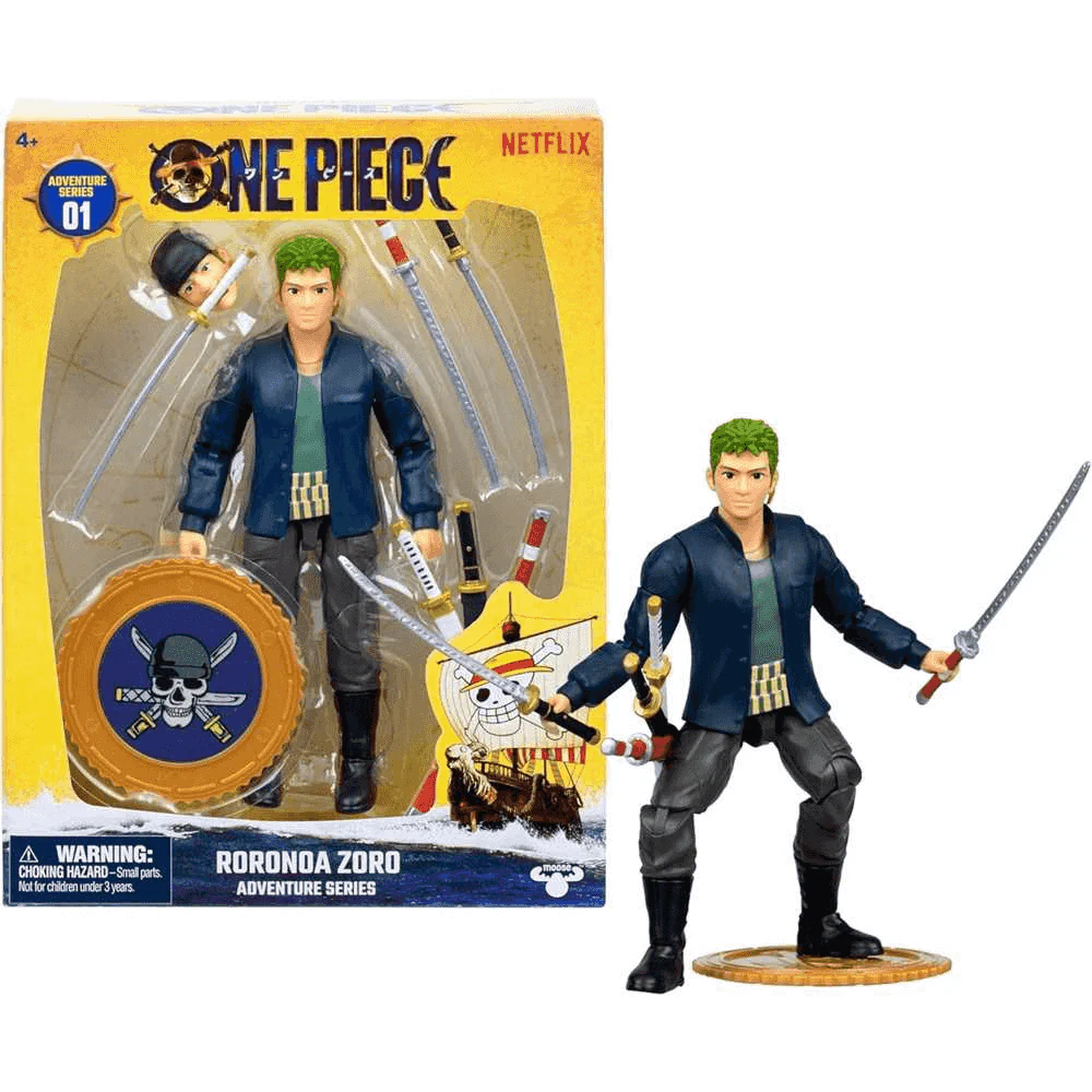 One Piece Figura de Acción Roronoa Zoro 15 cm con Katanas y Accesorios Coleccionable 4 años