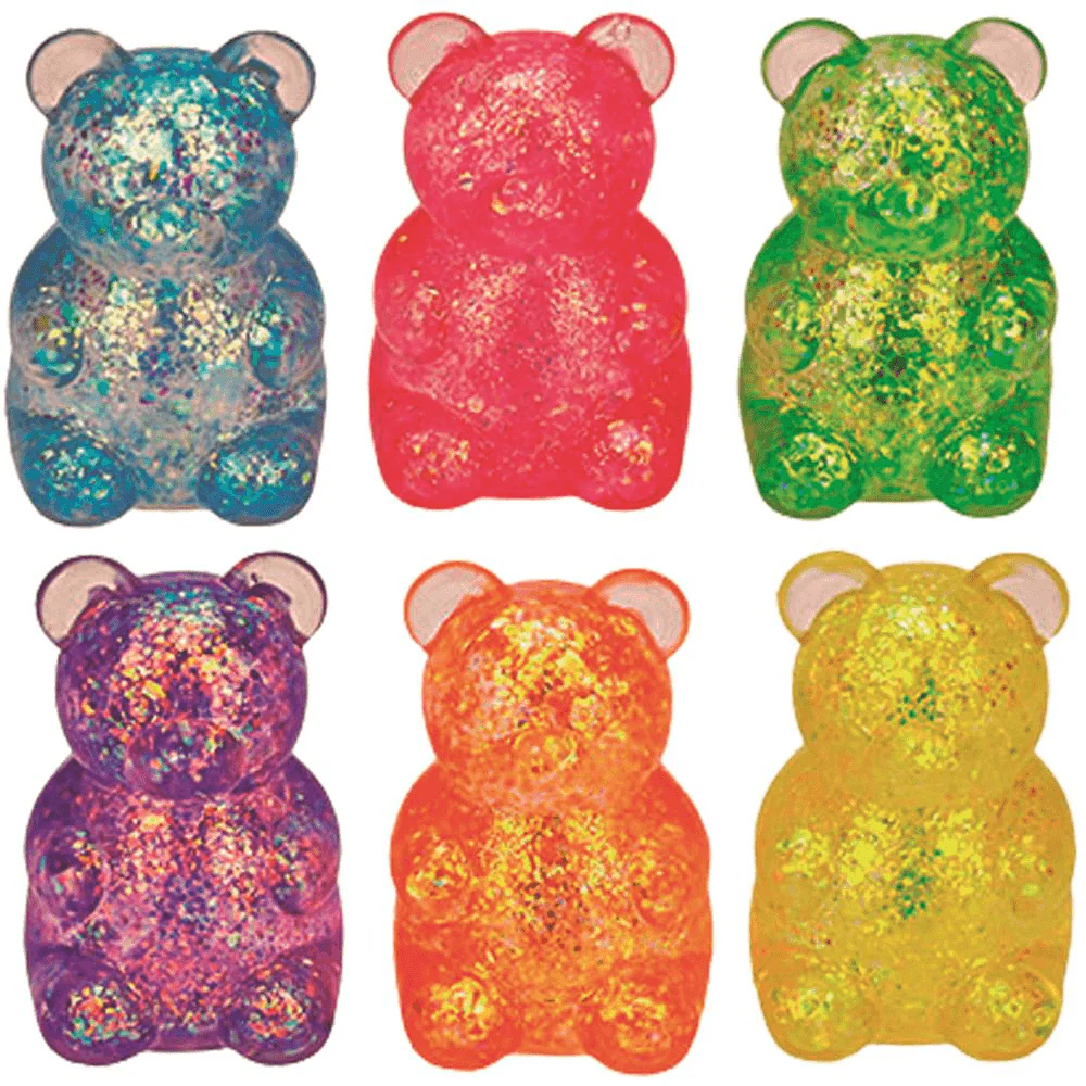 Osito Squish con purpurina – Peluche sensorial antiestrés surtido