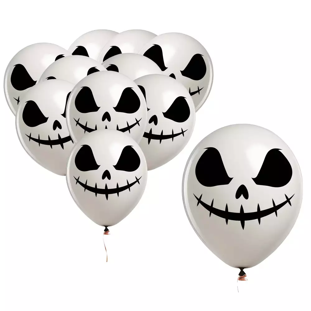 Pack 10 Globos Blancos Fantasma 30 cm - Image 2