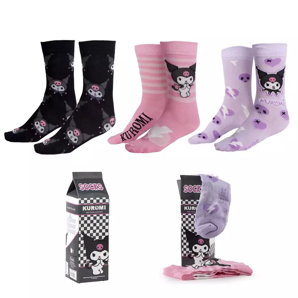 Pack 3 Calcetines Hello Kitty “Kuromi” Talla 36-43