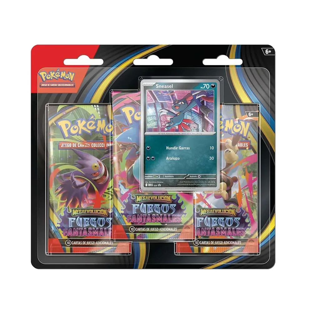 Pack 3 Sobres Pokémon Fuegos Fantasmales