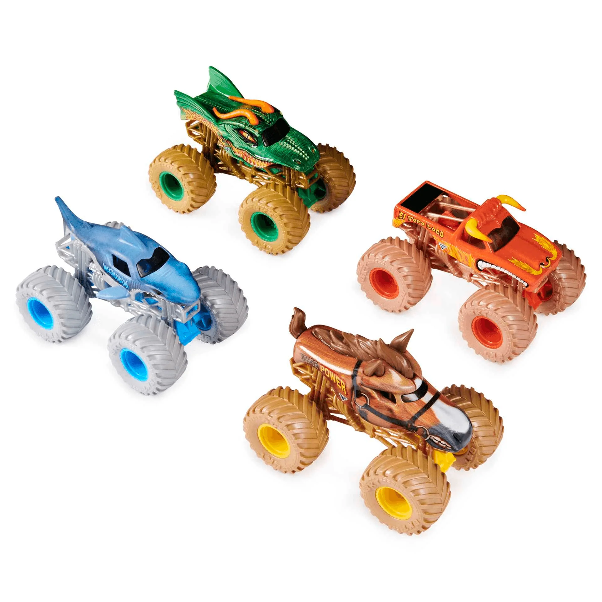 Pack 4 Coche Monster Jam Surtido Die Cast 1:64