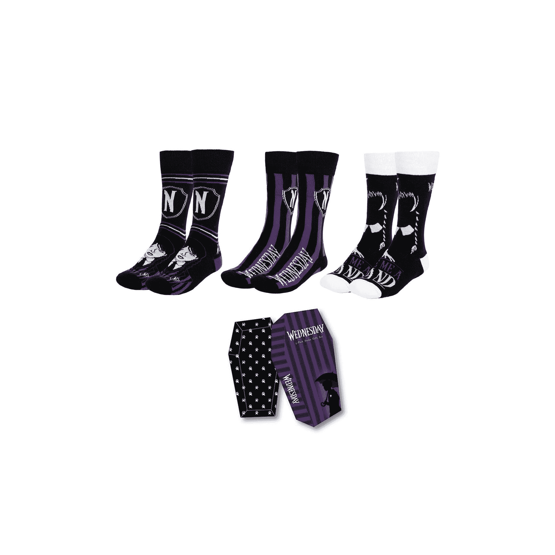 Pack de 3 Calcetines 'Wednesday'  Talla 36-43