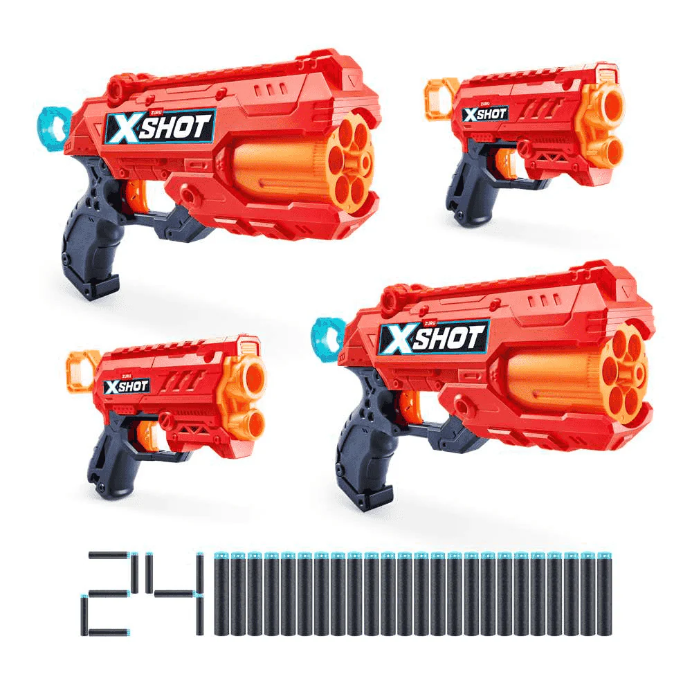 Pack Lanzadardos XShot Excel Combo – 2 Reflex 6 + 2 Micro con 24 dardos | ZURU - Image 2