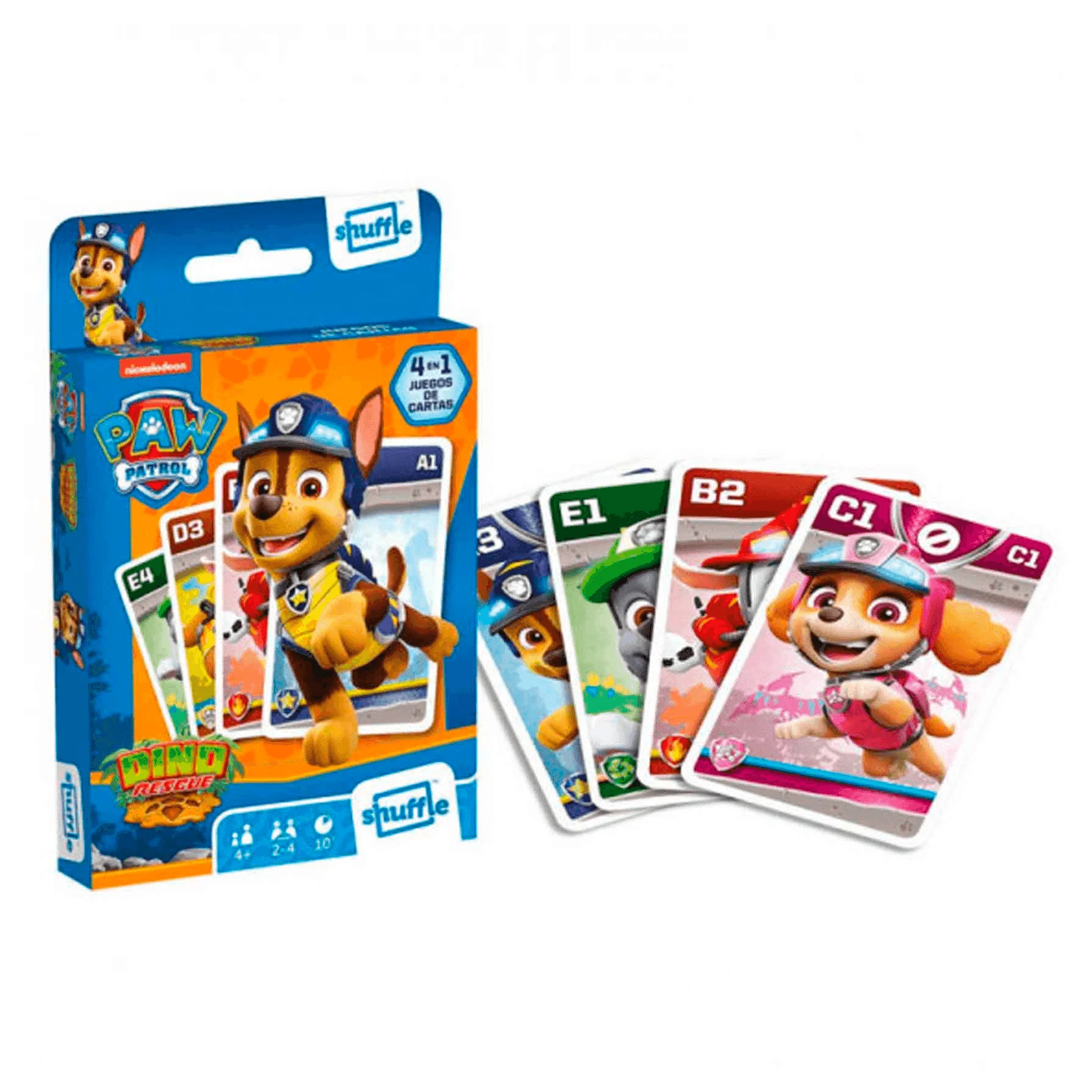 Patrulla Canina Baraja de cartas infantil 4en1