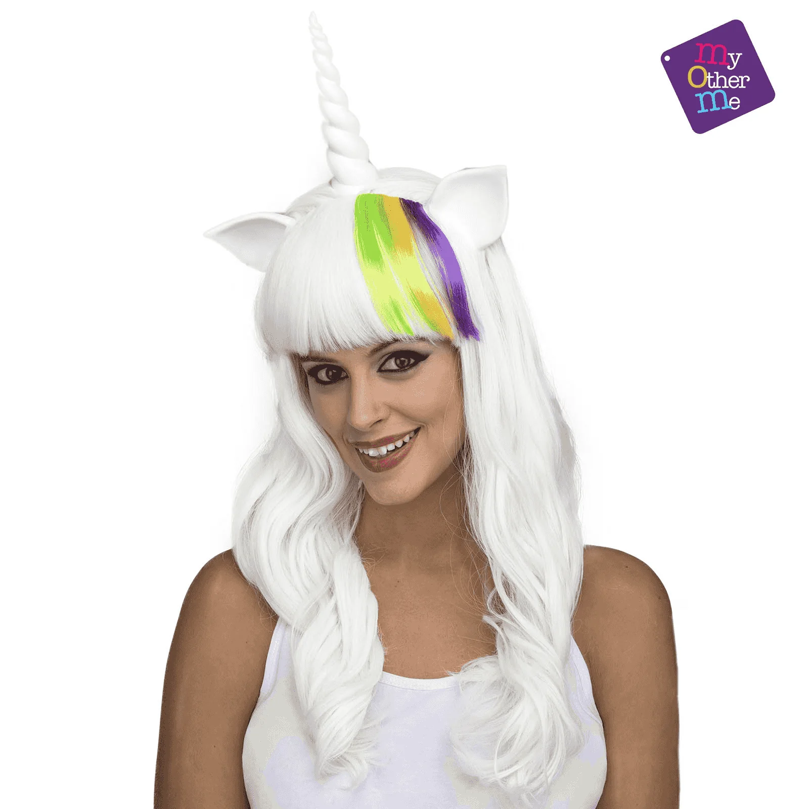 Peluca color blanco para disfraz