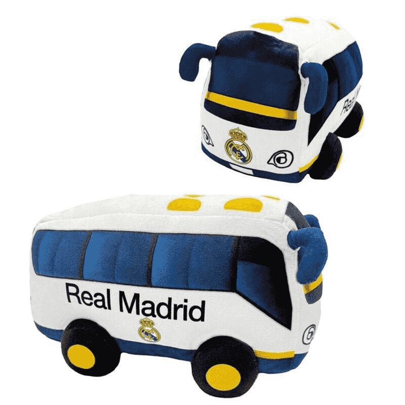 Peluche Autobús Real Madrid 20 cm – Autobús Equipo Fútbol Suave