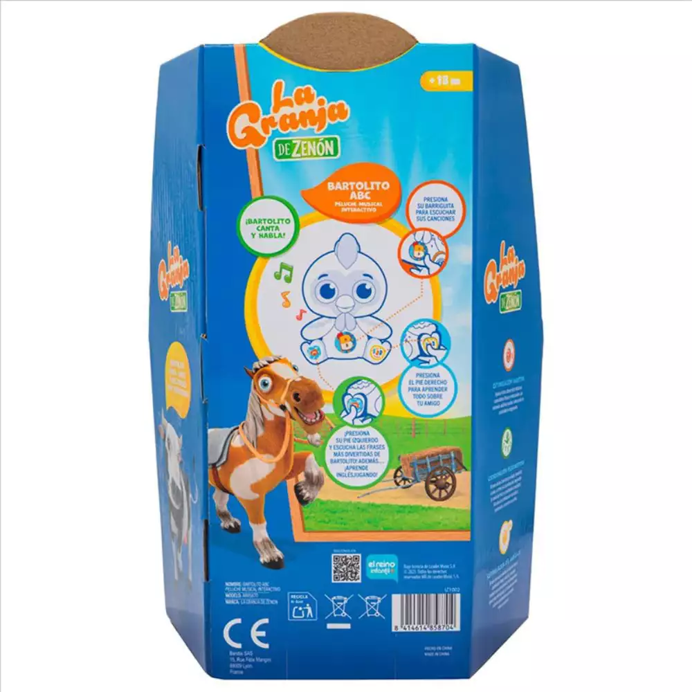 Peluche Bartolito ABC La Granja de Zenón 28 cm - Image 2