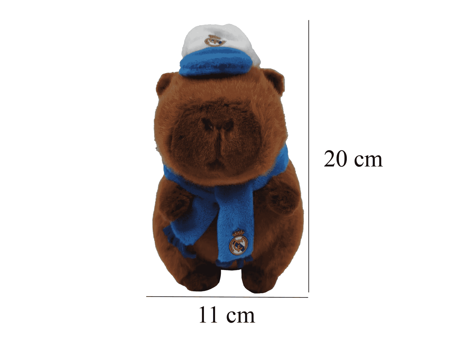 Peluche Capibara Real Madrid 20 cm con Gorra y Bufanda - Image 3