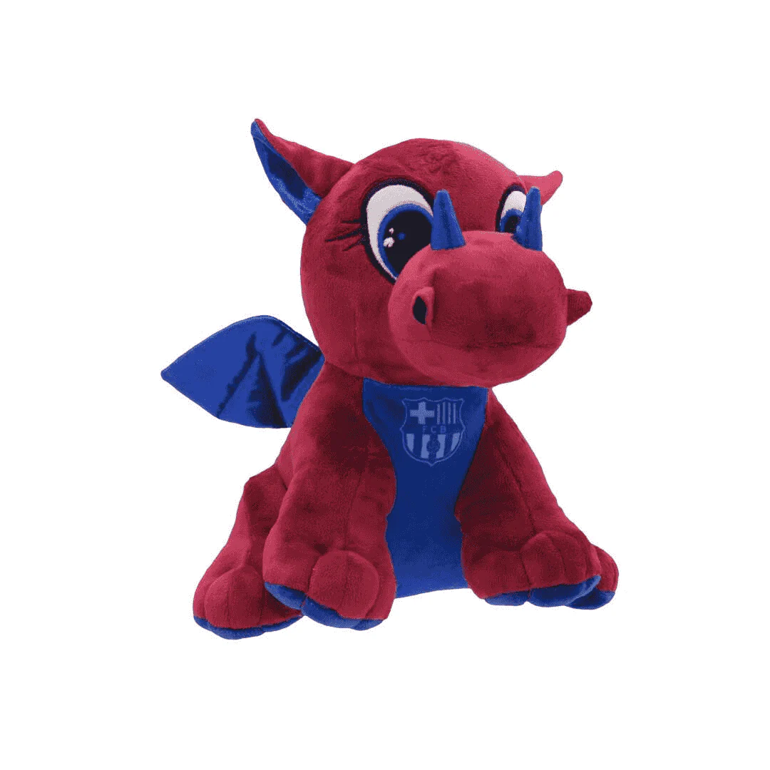 Peluche Dragón FC Barcelona 25 cm Suave con Escudo Oficial