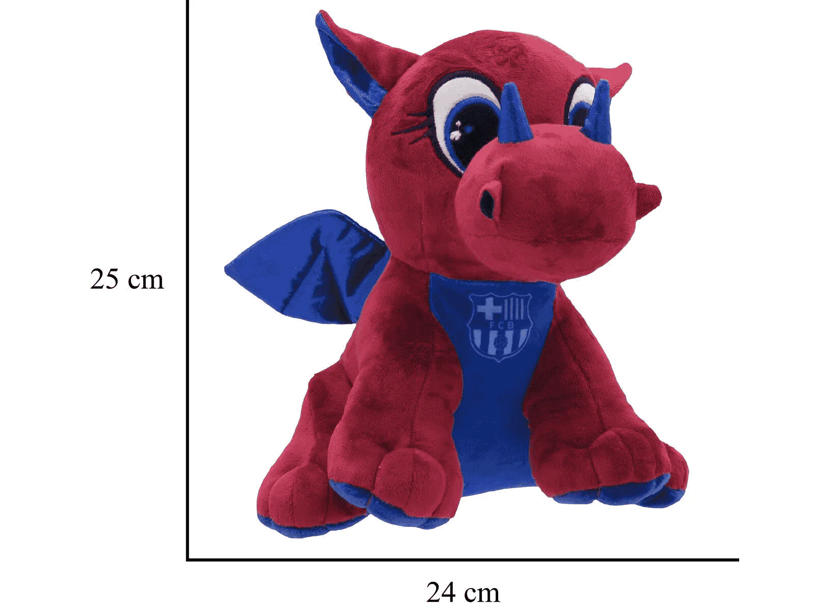 Peluche Dragón FC Barcelona 25 cm Suave con Escudo Oficial - Image 3