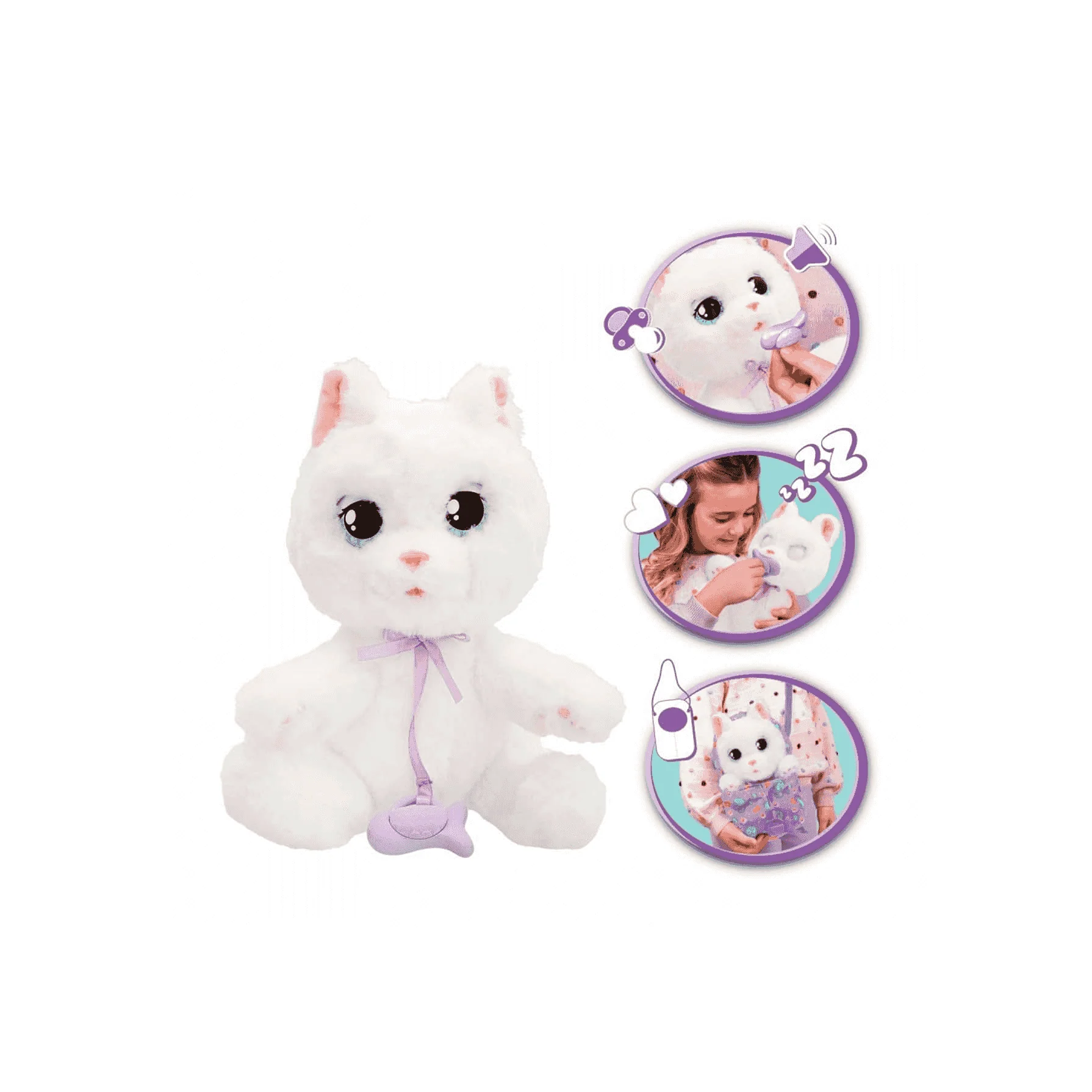 Peluche Gato Blanco Baby Paws - Juguete Suave y Tierno - Image 2