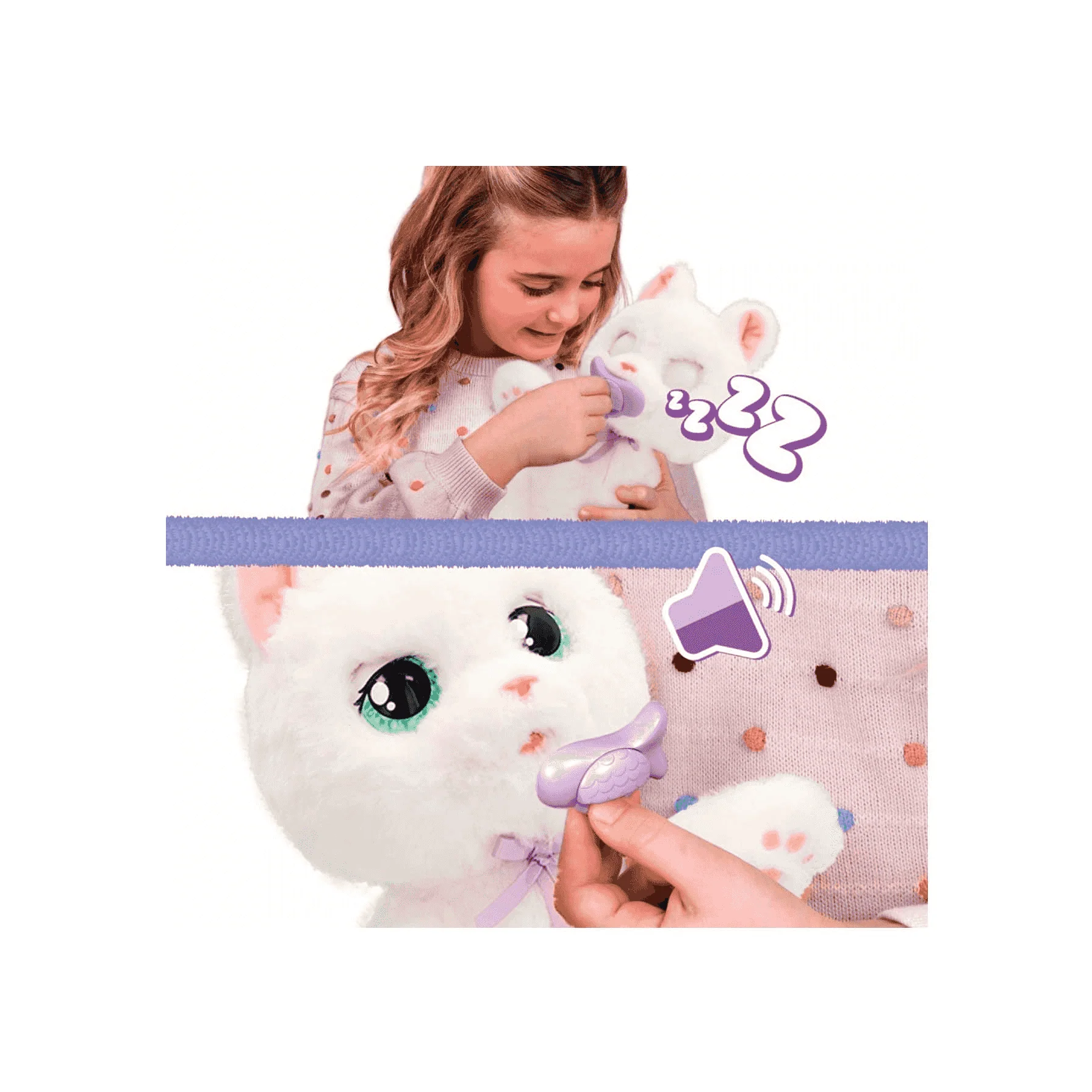 Peluche Gato Blanco Baby Paws - Juguete Suave y Tierno - Image 4