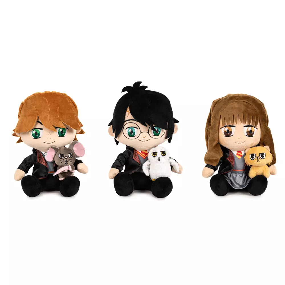 Peluche Harry Potter con mascota 25 cm surtido