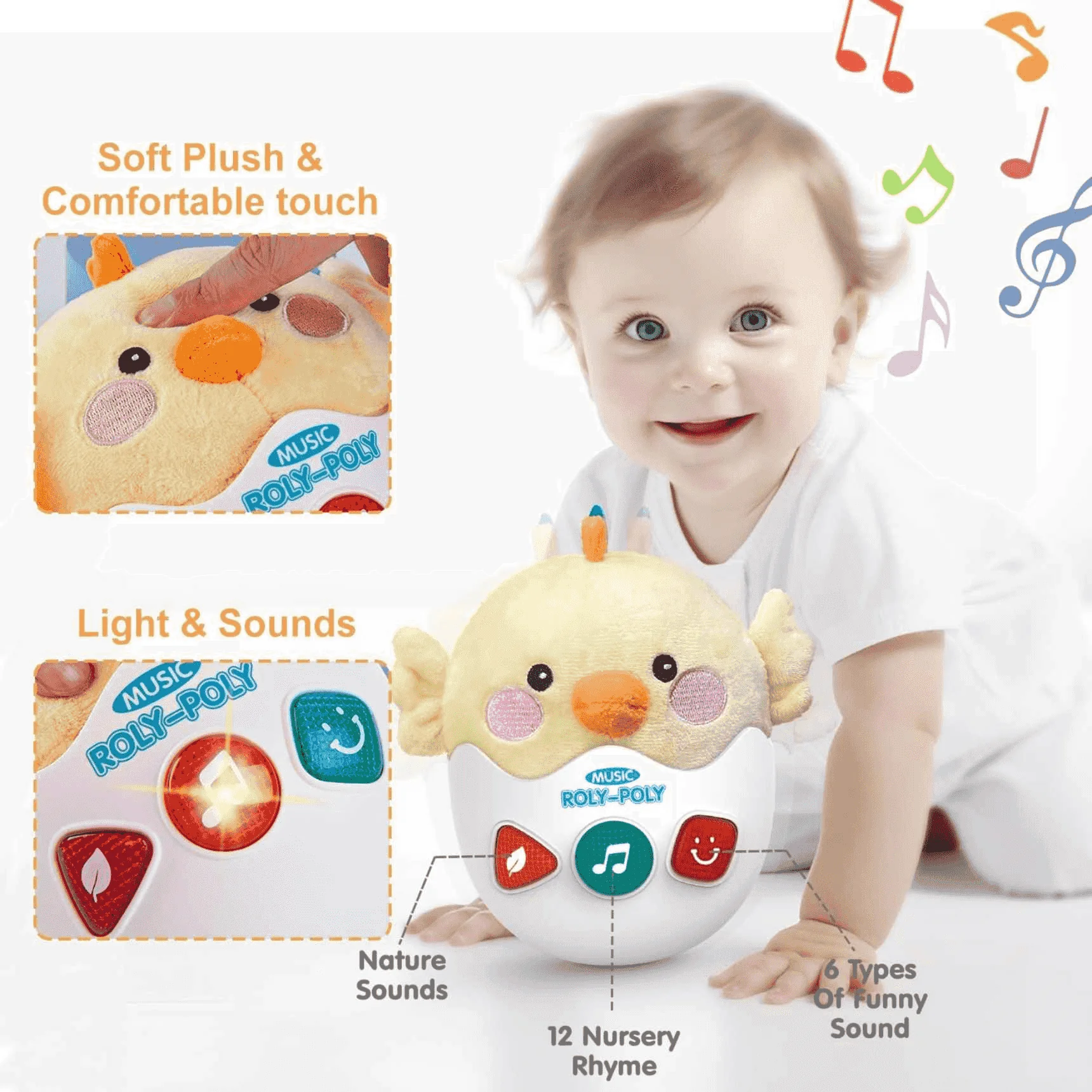 Peluche Pollito Musical Tentetieso - Image 3