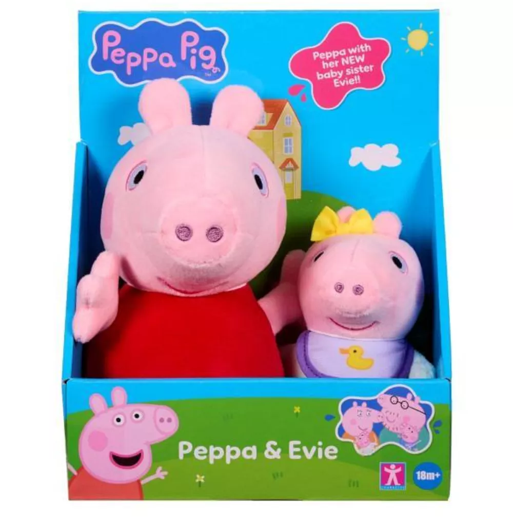 Peppa Pig con Bebé Evie Pack 2 Peluches - Image 4
