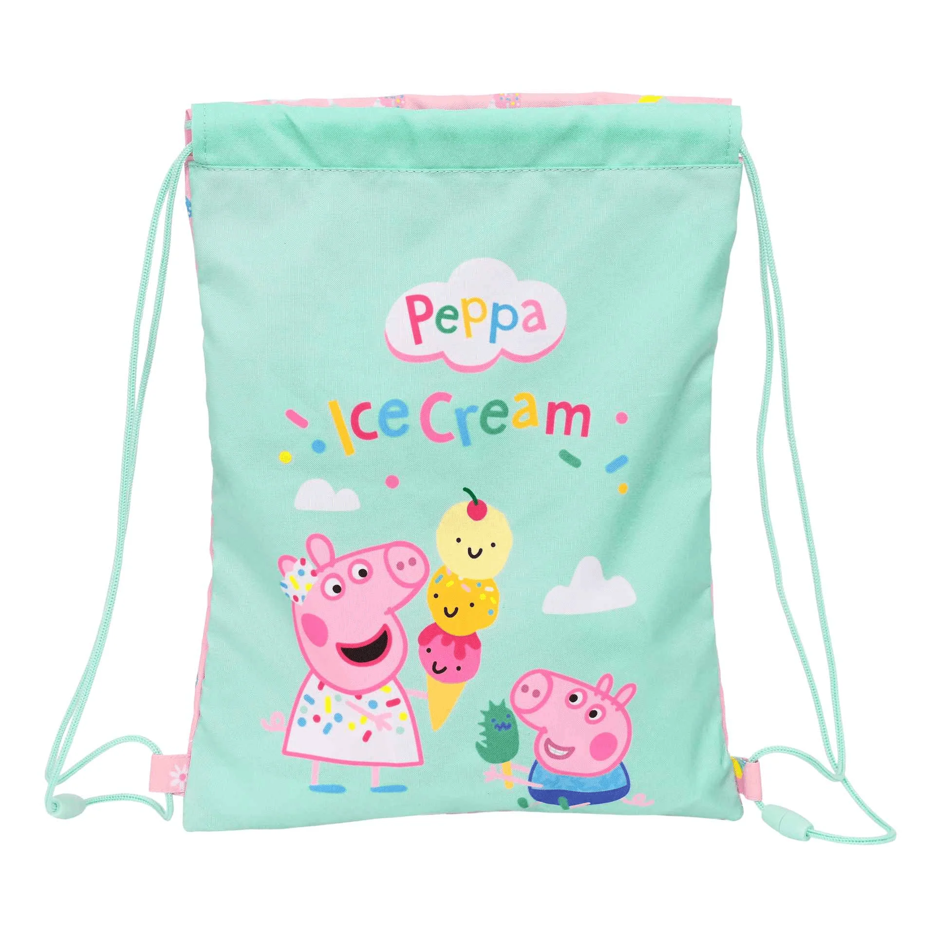 Peppa Pig Mochila Saco Ice Cream con Cuerdas