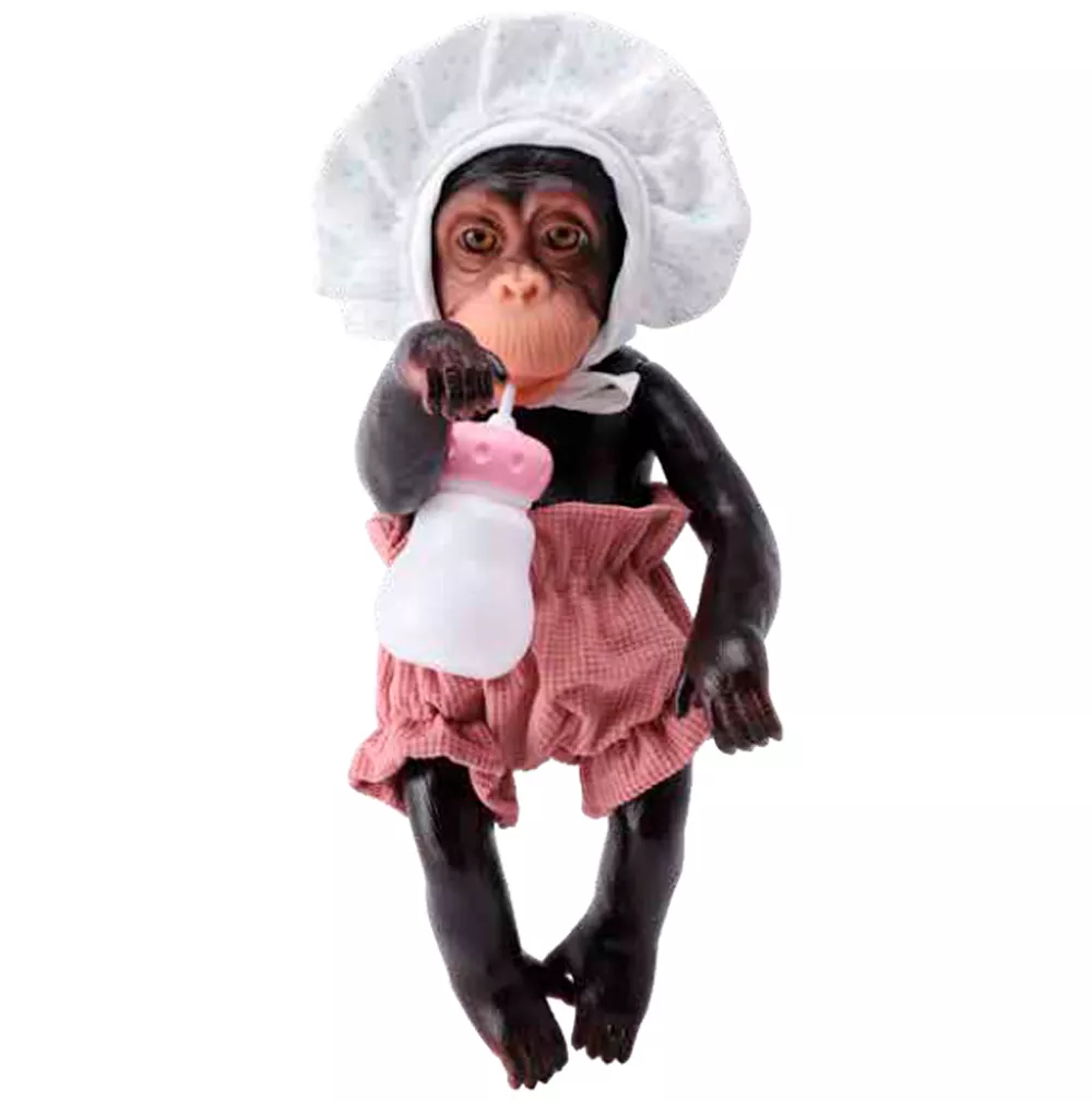 Peque Monito Peque BB – Mono Bebé con Ropita y Biberón