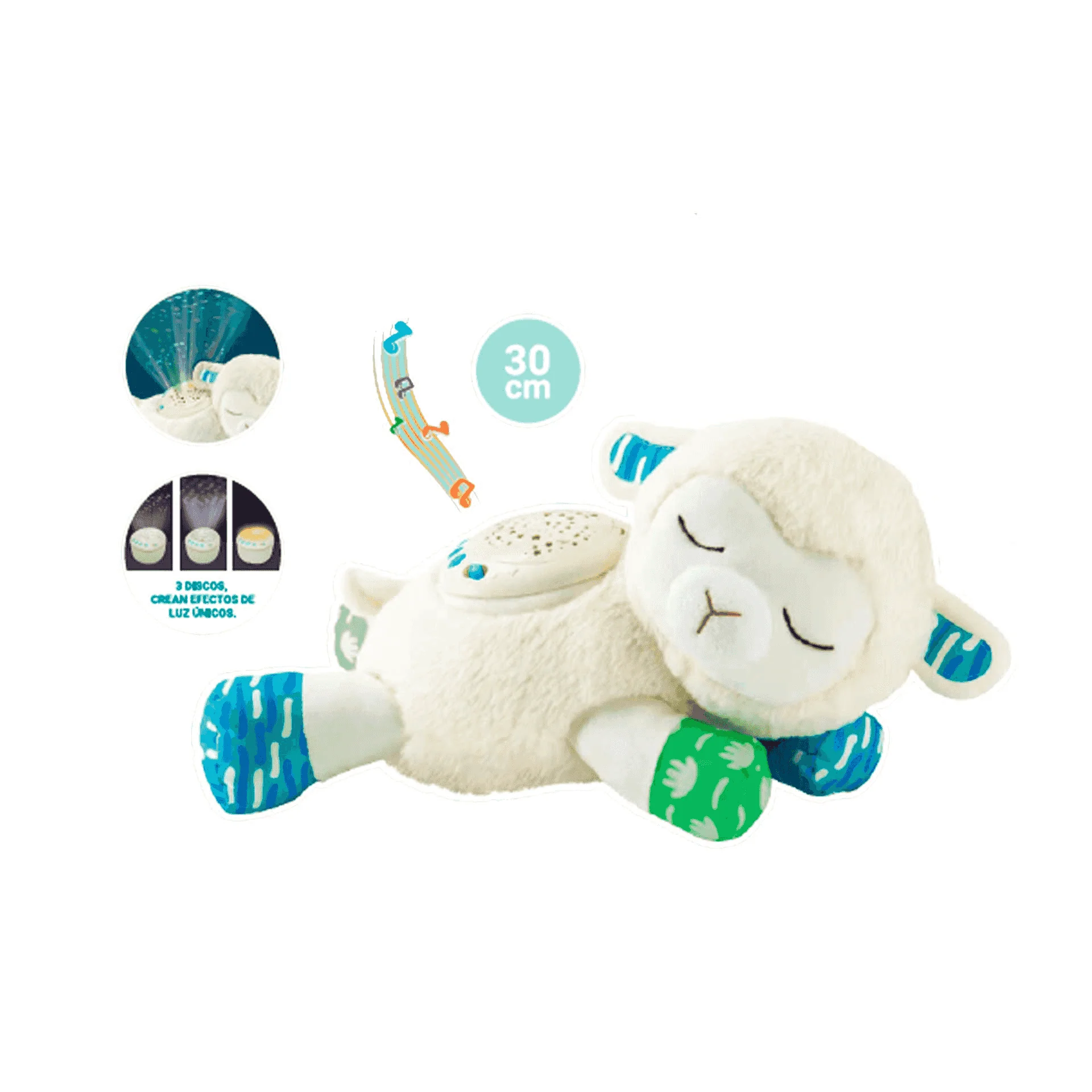 Petit Planet Ovejita Dulces Sueños Dory – Peluche Musical para Bebés con Melodías Relajantes