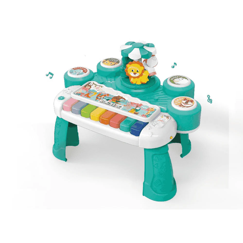 Piano Concierto Animales Infant Planet 3 en 1 con luces, sonidos y tambor interactivo (3+) - Image 2