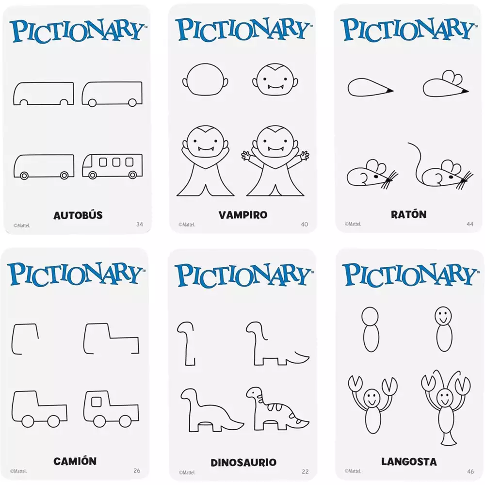 Pictionary – Juego de mesa familiar con pizarras, rotulador y reloj de arena - Image 6