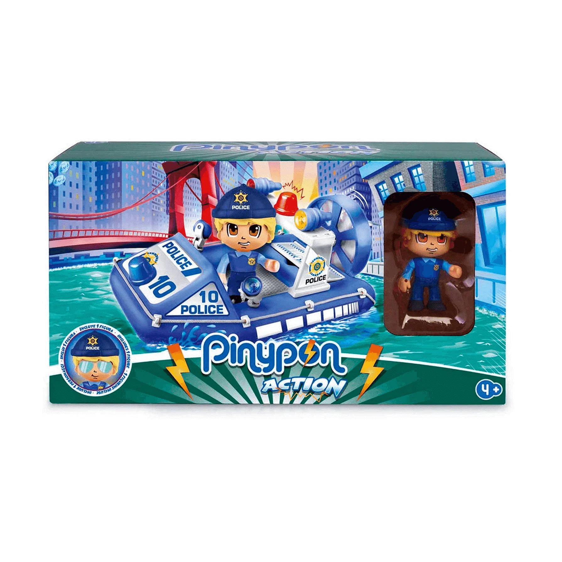 PinyPon Action Lancha de Policía con 1 Figura - Image 3