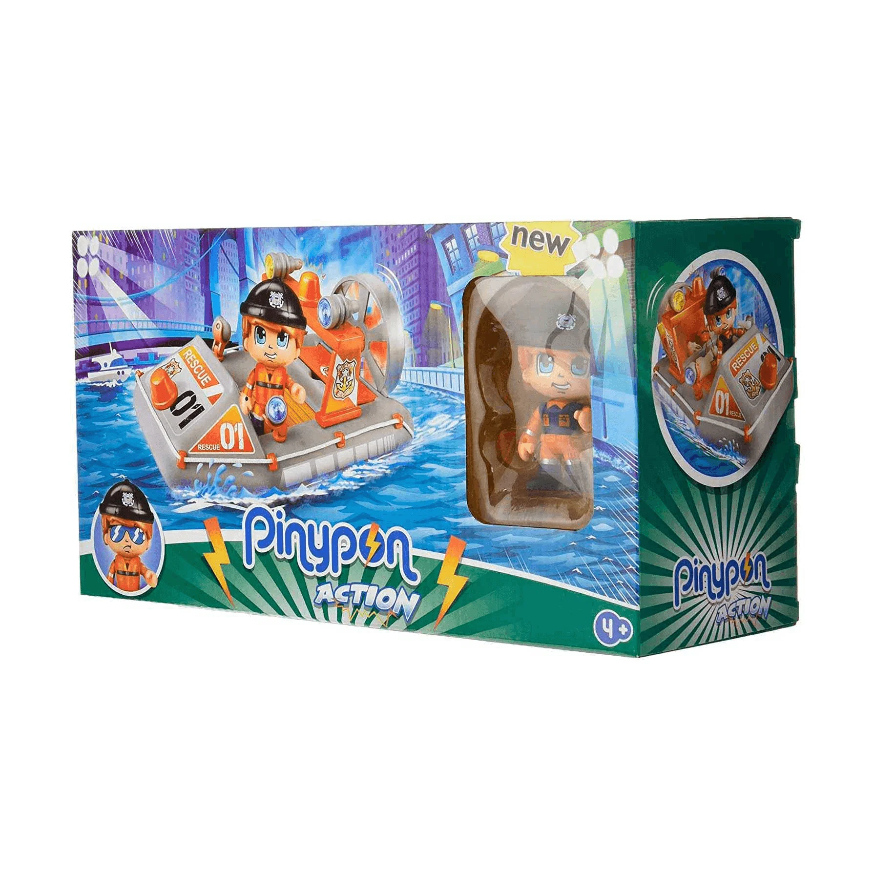 PinyPon Action Lancha de Rescate Con Figura - Image 3