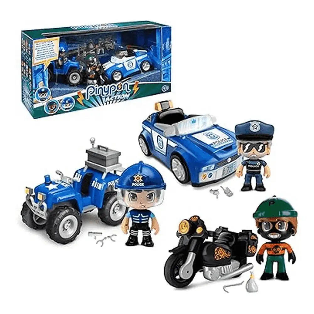 Pinypon Action Quad, Moto y Coche