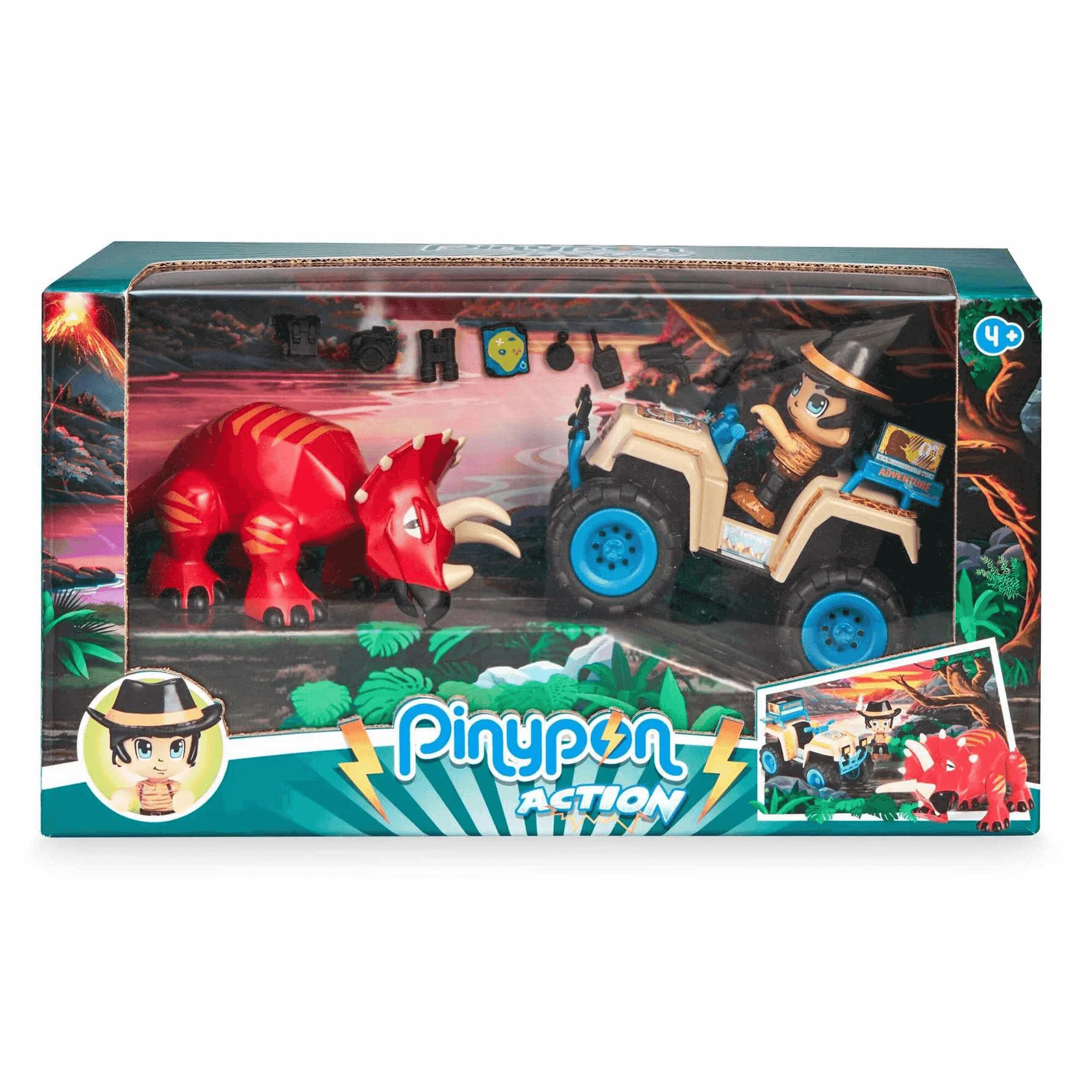 Pinypon Action Wild Quad con Dinosaurio