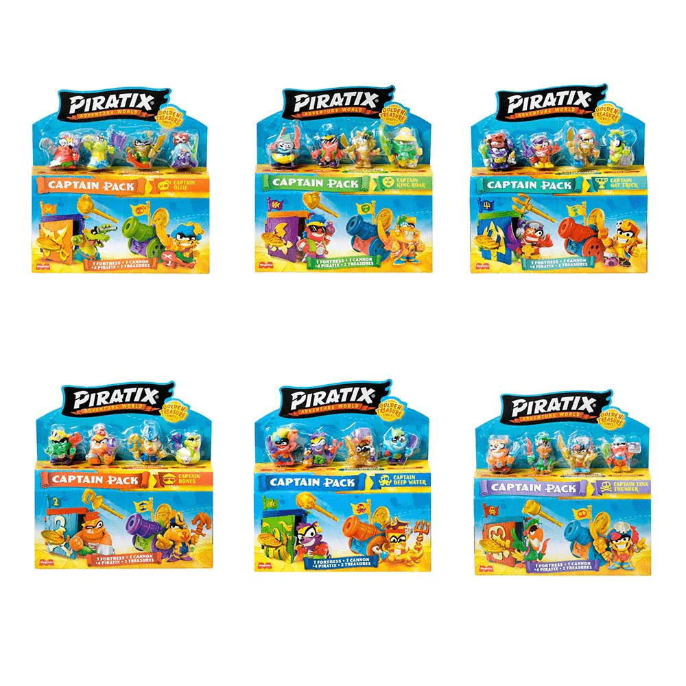 Piratix Golden Treasure Captain Pack – Capitán Dorado y fortaleza